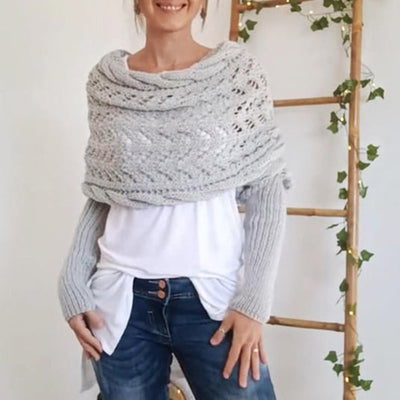 CableWrap™ - Alsidig Strikket Cape Bolero