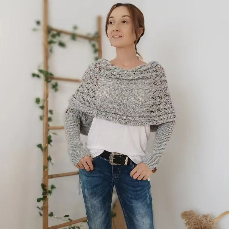 CableWrap™ - Alsidig Strikket Cape Bolero