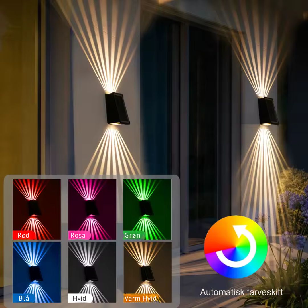 Glowrite™ – Elegant solcellelampe til vægmontering