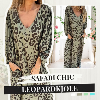Savara™ – Elegant Leopardmønstret Sommerkjole