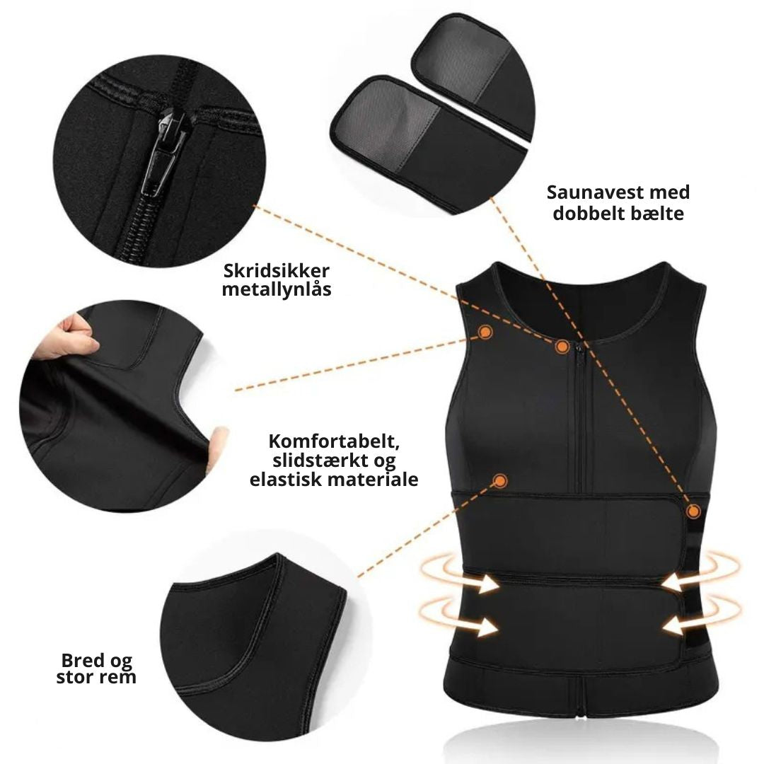 SweatMax™ – Dobbelttalje Sauna Vest