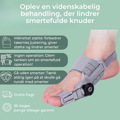 ToeComfort™ – Smertelindring og Korrektur for Hallux Valgus