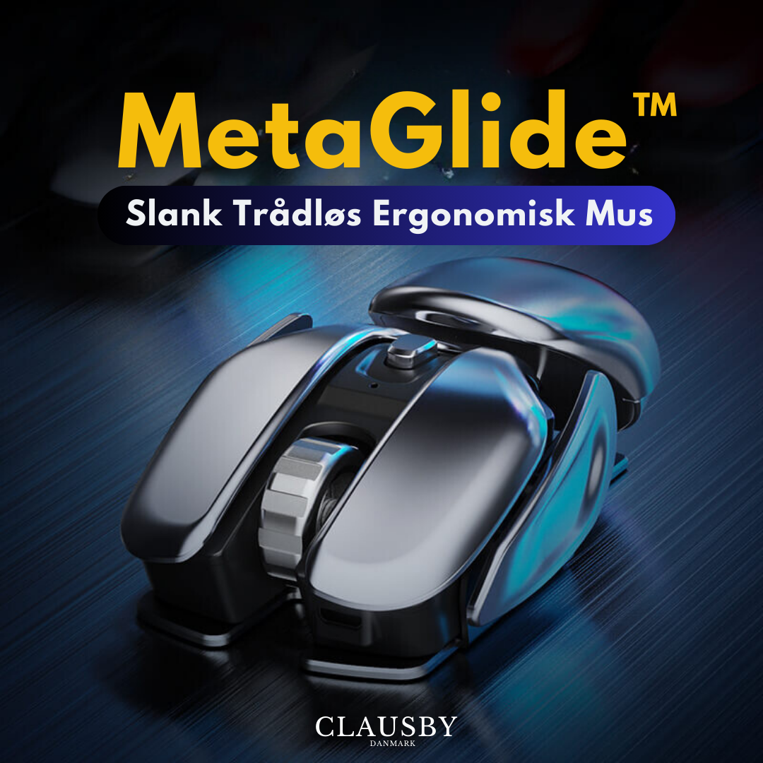 MetaGlide™ – Slank Trådløs Ergonomisk Mus