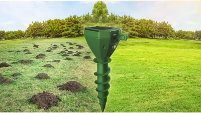 EcoShield™ – Solcelledrevet Muldvarpe og Gnaverskræmmer