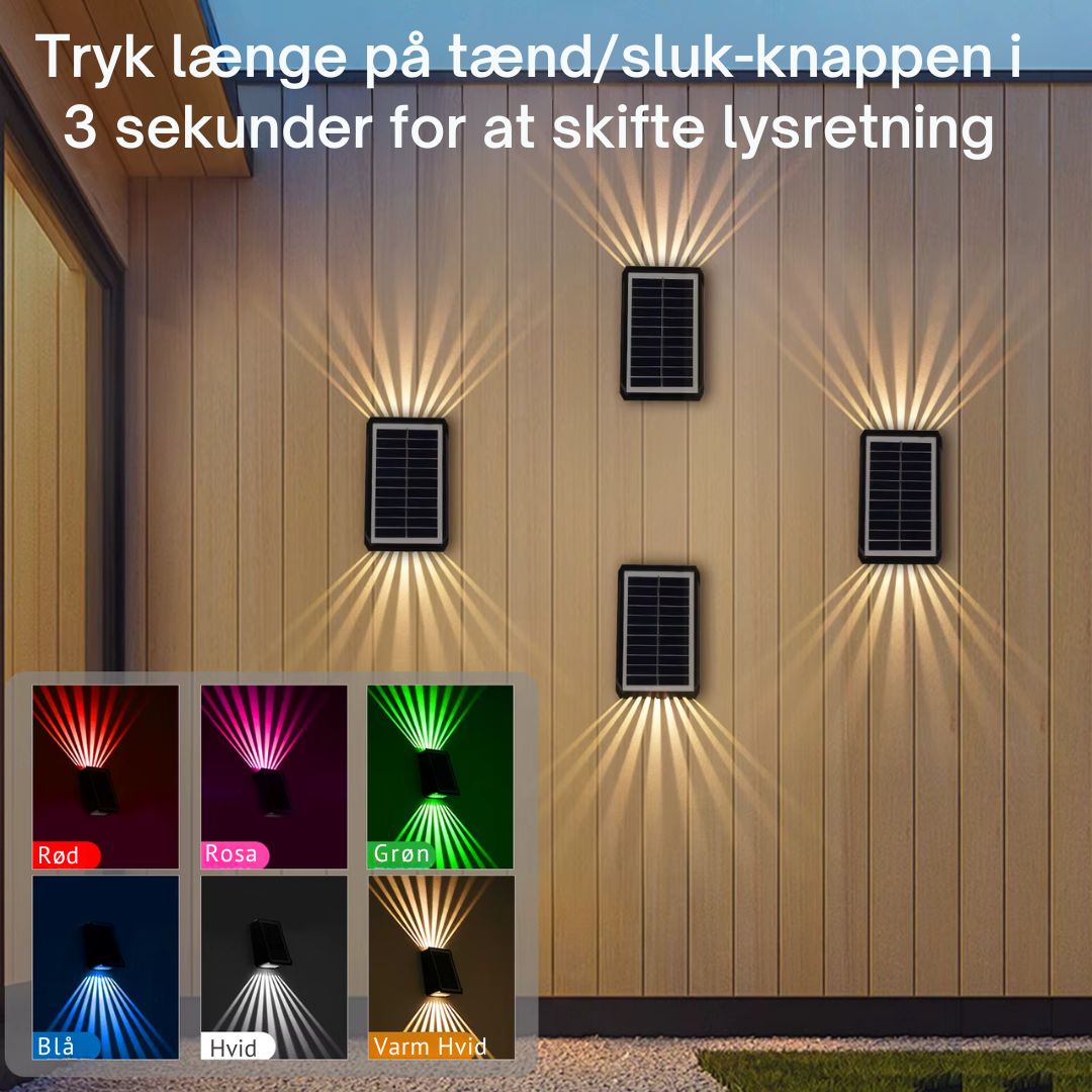 Glowrite™ – Elegant solcellelampe til vægmontering