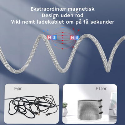 MagLink™ - magnetisk opladningskabel, der ikke filtrer sig samme