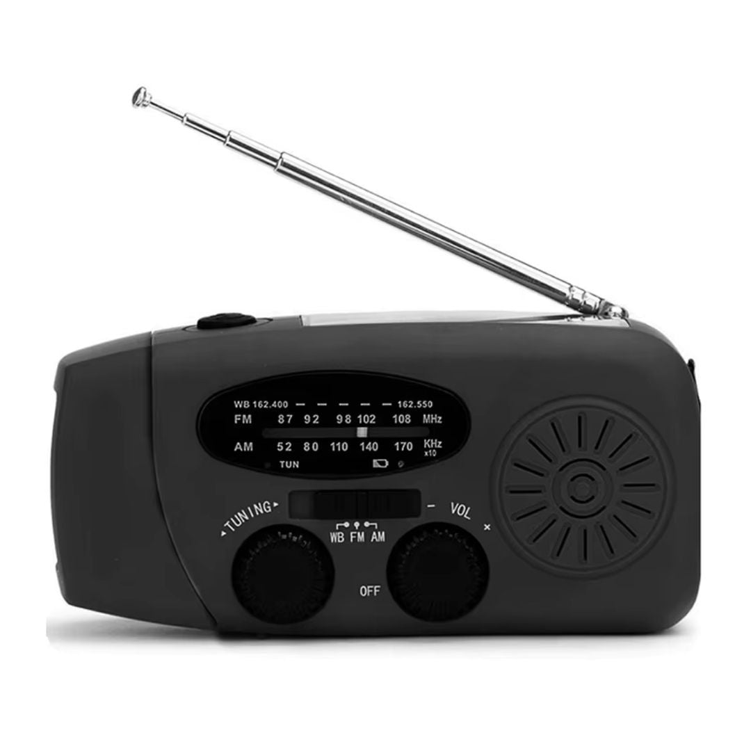 SafeRadio™ – Nødradio med Powerbank og Lommelygte