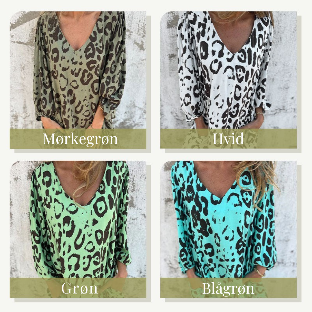 Savara™ – Elegant Leopardmønstret Sommerkjole