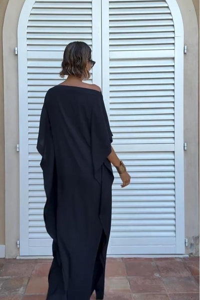 Emma™ – Elegant Flydende Asymmetrisk Kaftankjole