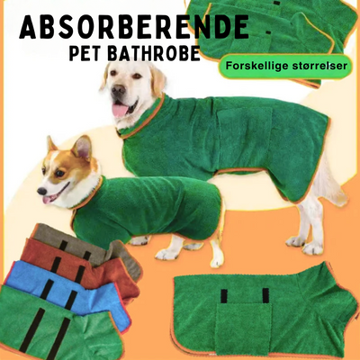 FurDry™ - Hurtigtørrende mikrofiber-badekåbe til hunde