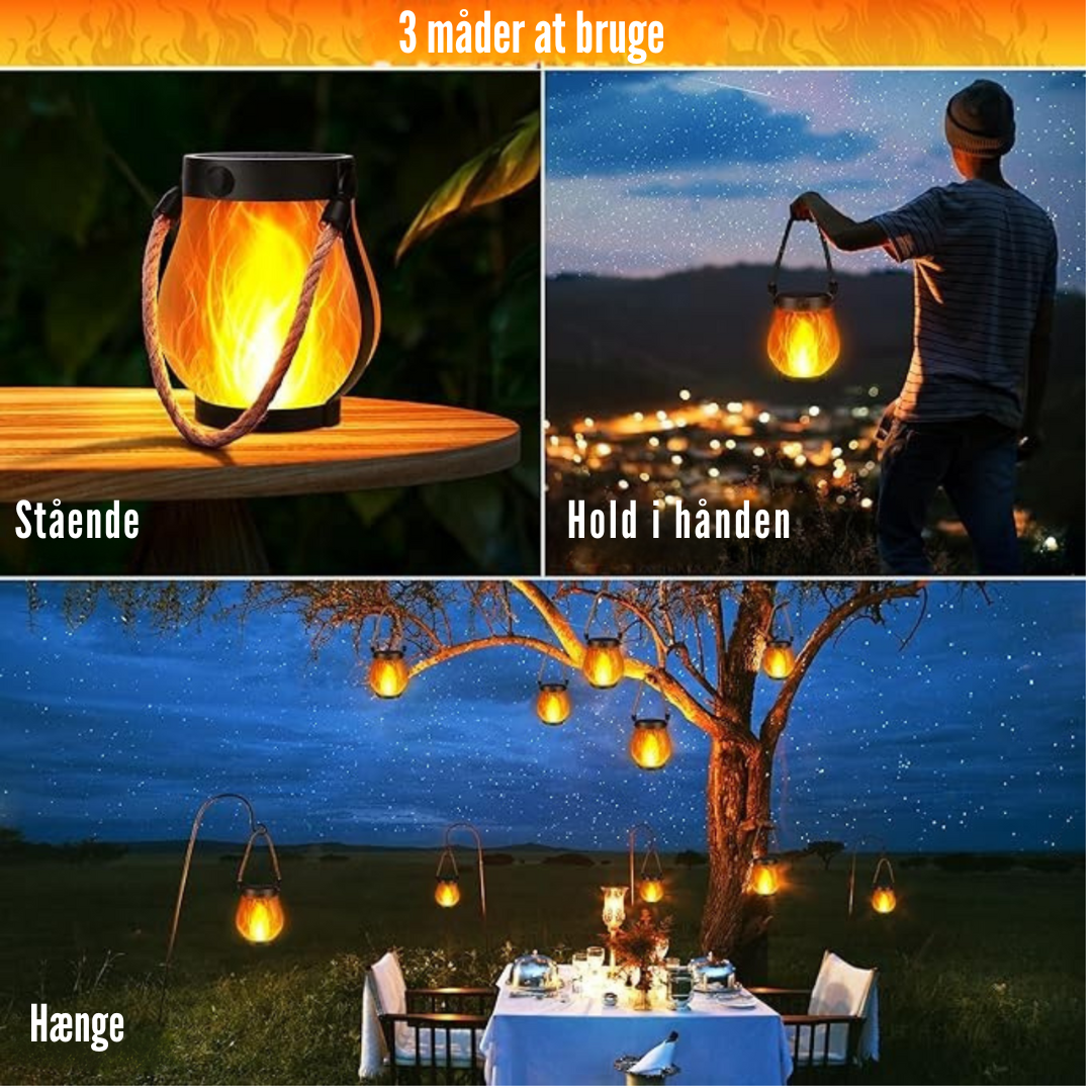LumiFlare™ – Solcelledrevet Flammelygte
