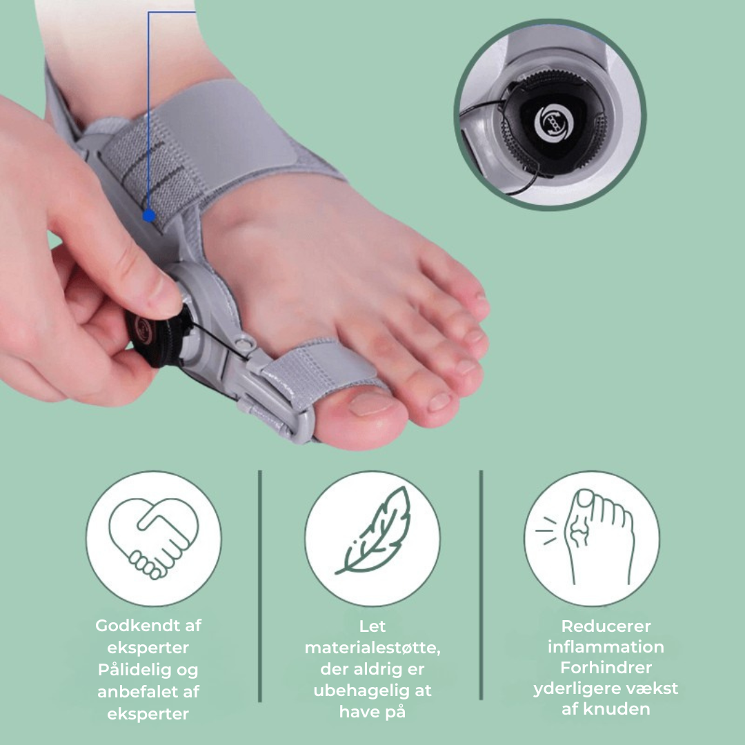ToeComfort™ – Smertelindring og Korrektur for Hallux Valgus
