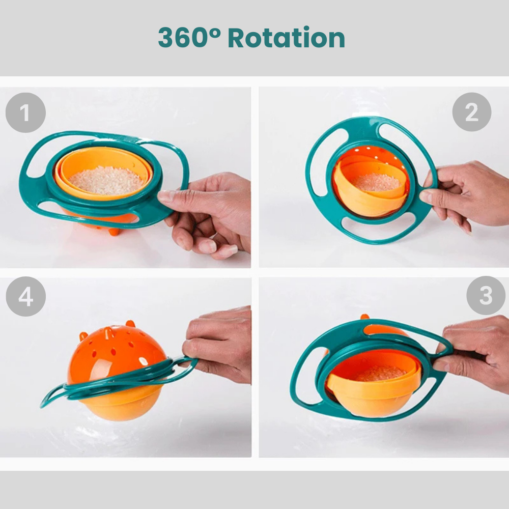 SpinNosh™ – 360° Spildfri Børneskål