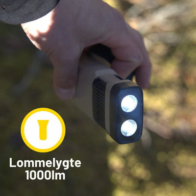 TriGuard™ - Myggbeskytter, Powerbank & Lommelygte