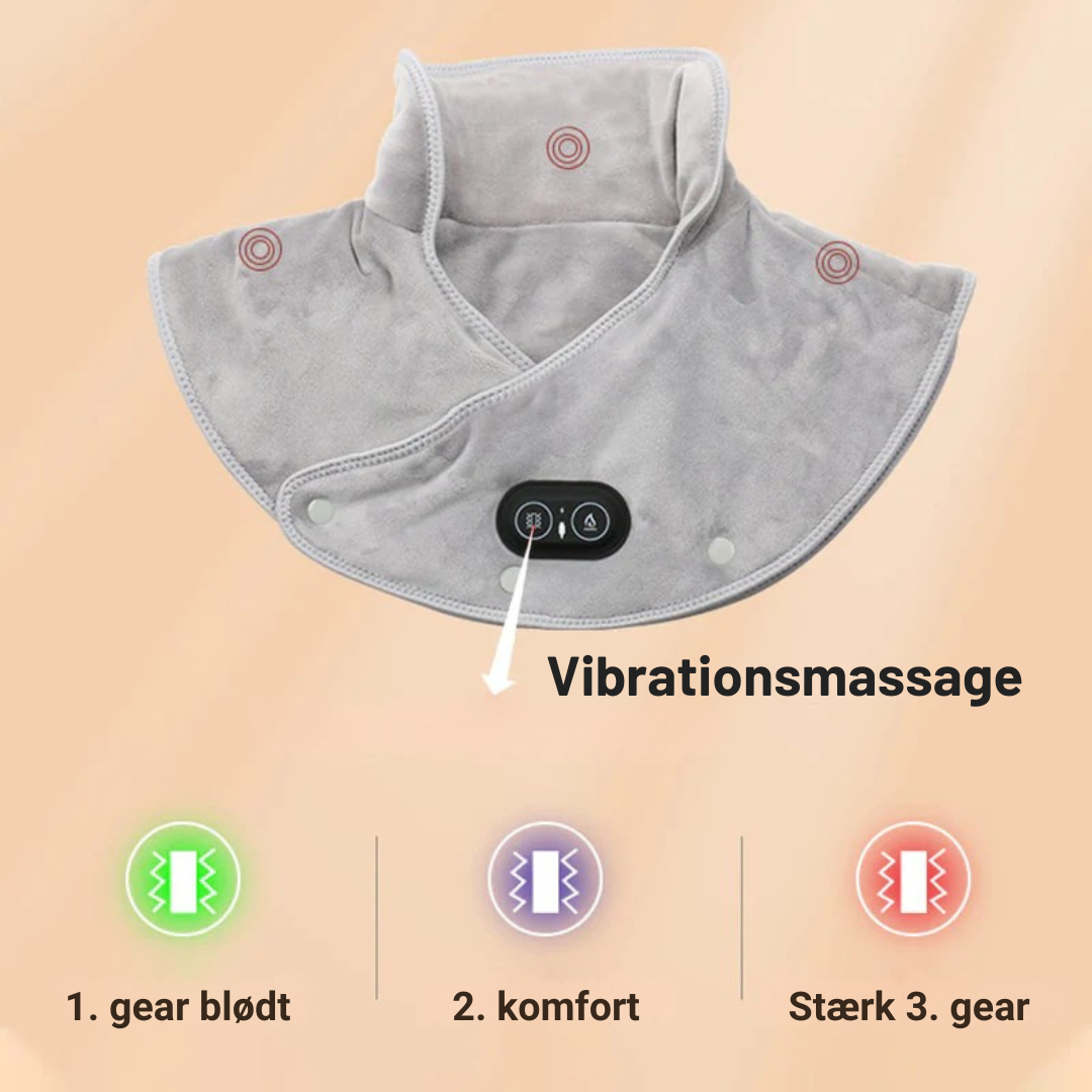 ReliefPro™ – Nakke- og Skuldervarmedyne med Vibration