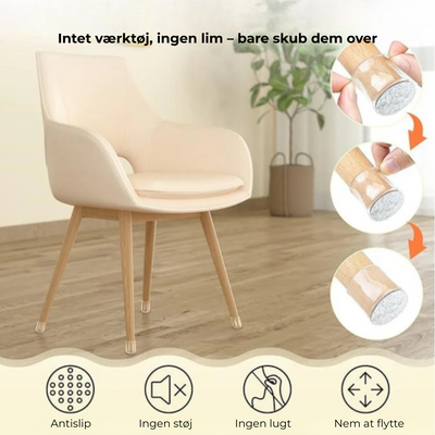 SilentGlide™ – Premium-benbeskyttere til Stole