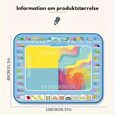 AquaMat™ - genanvendelig magisk tegnemåtte til børn