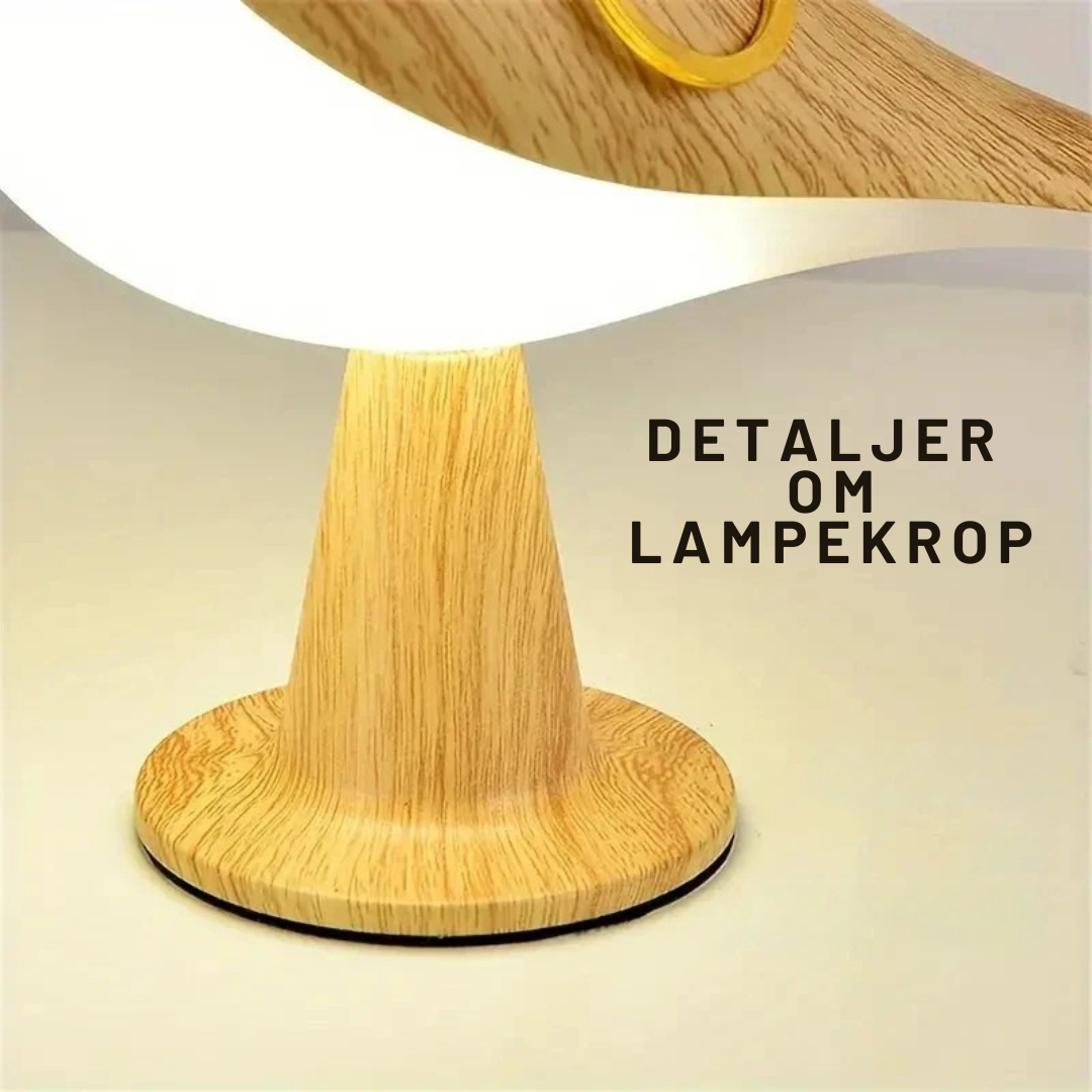 ZenGlow™ - Elegant Fugle-Inspireret Natbordslampe