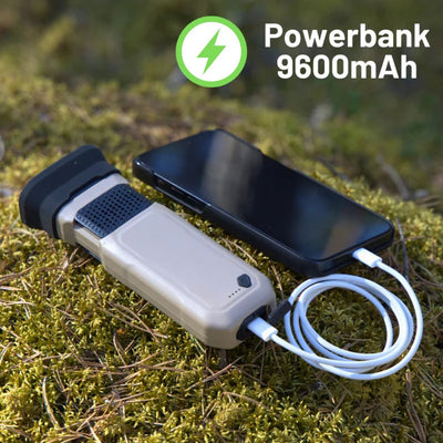 TriGuard™ - Myggbeskytter, Powerbank & Lommelygte