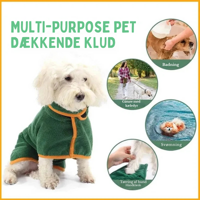 FurDry™ - Hurtigtørrende mikrofiber-badekåbe til hunde