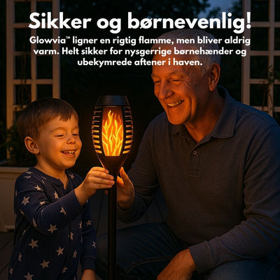 Glowvia™ – Realistisk Solcelledrevet Flammetorch