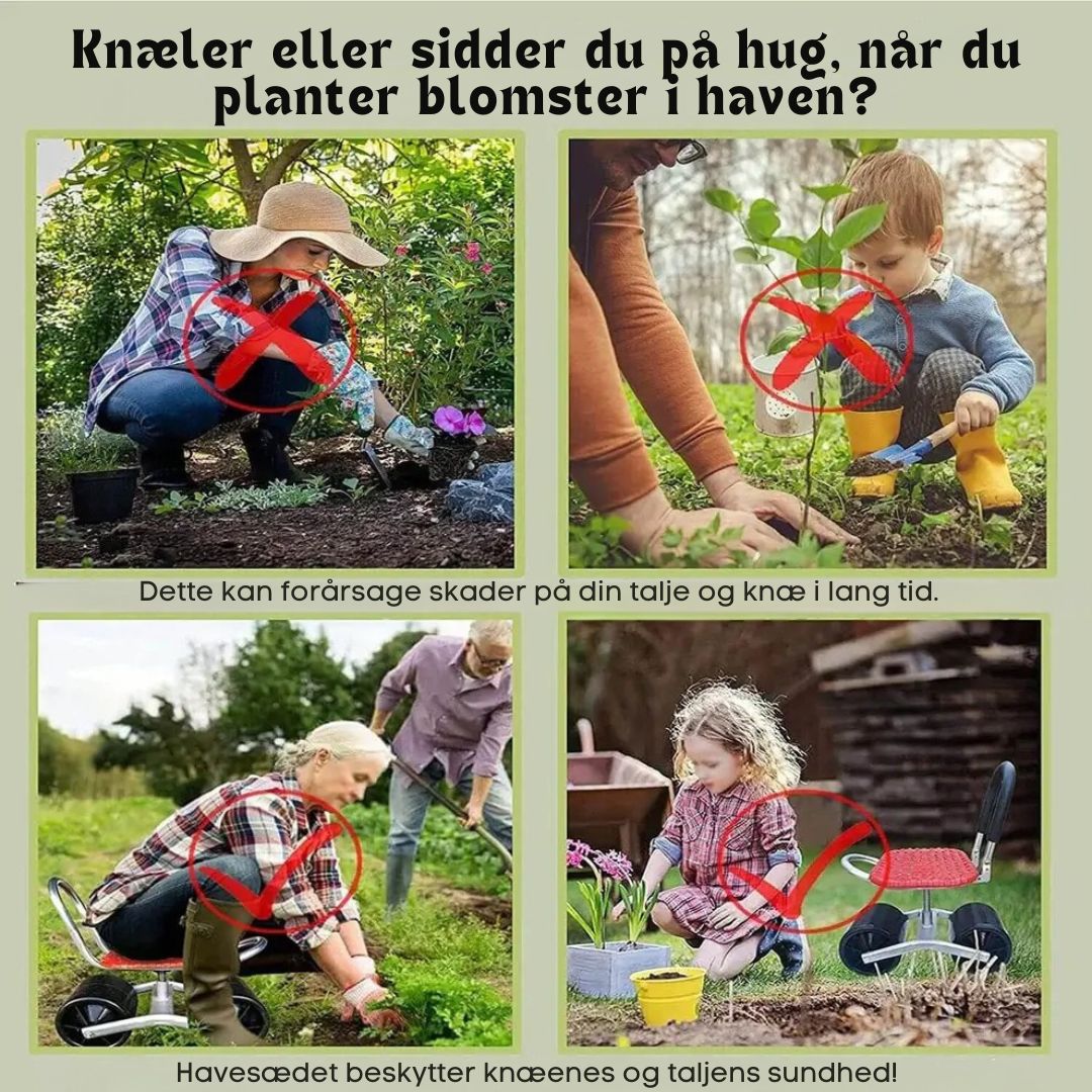 SpinSeat™ – Ergonomisk Roterende Havestol