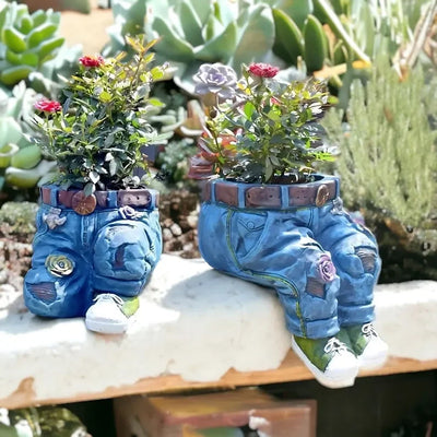 DenimBloom™ - Håndlavede blomsterpotter