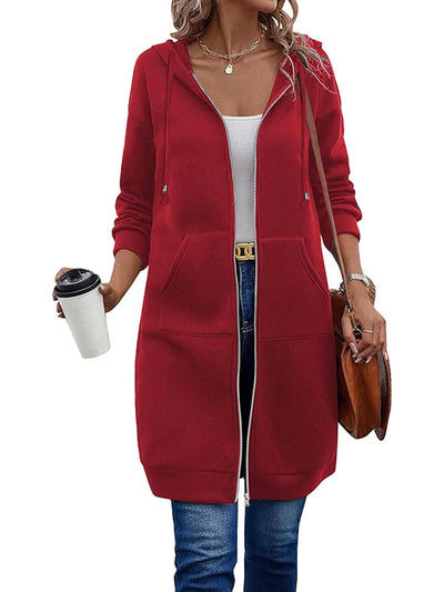 Zarah™ – Hyggelig Dame Fleece Hættetrøje med Lynlås