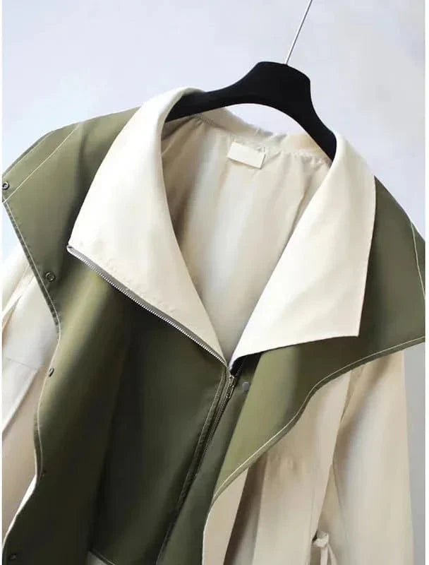 Aveline™ – Tidløs Mellemlang Trenchcoat med Hætte