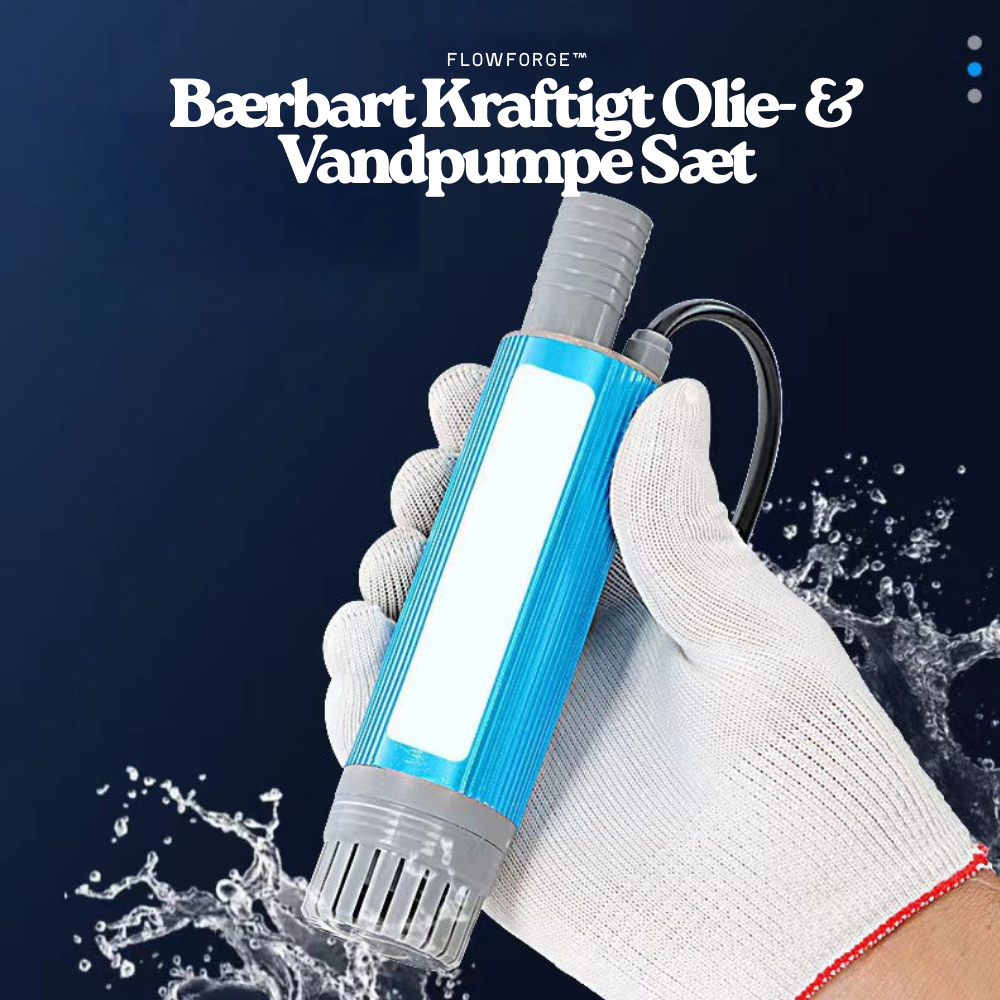 FlowForge™ – Bærbart Kraftigt Olie- & Vandpumpe Sæt