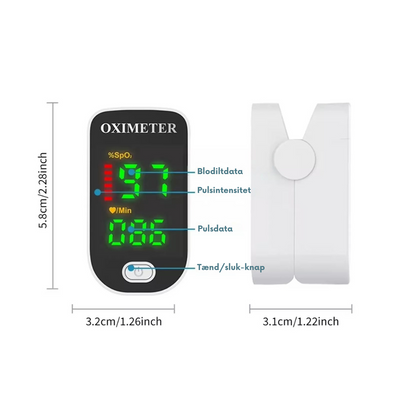 OxiSmart™ – Bærbar Pulsoximeter & Hjertemåler
