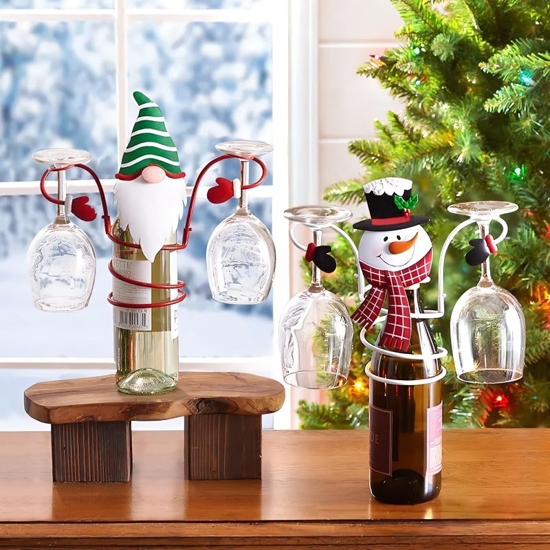HollyHost™ – Juleholder til Vinflaske & Glas