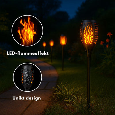 Glowvia™ – Realistisk Solcelledrevet Flammetorch