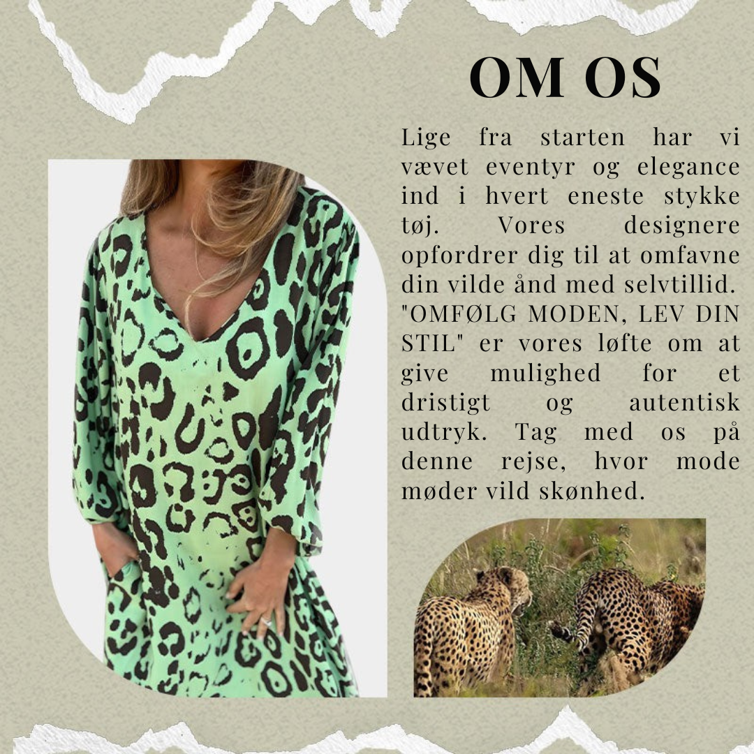 Savara™ – Elegant Leopardmønstret Sommerkjole