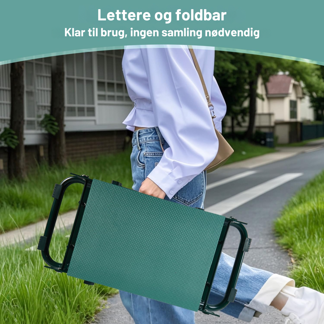 GardenEase™ – 2-i-1 Knæpude og Havesæde