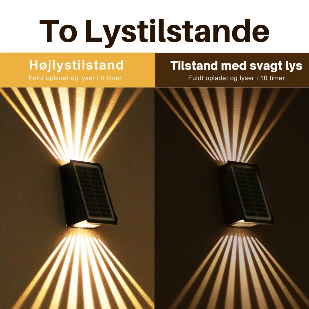 Glowrite™ – Elegant solcellelampe til vægmontering