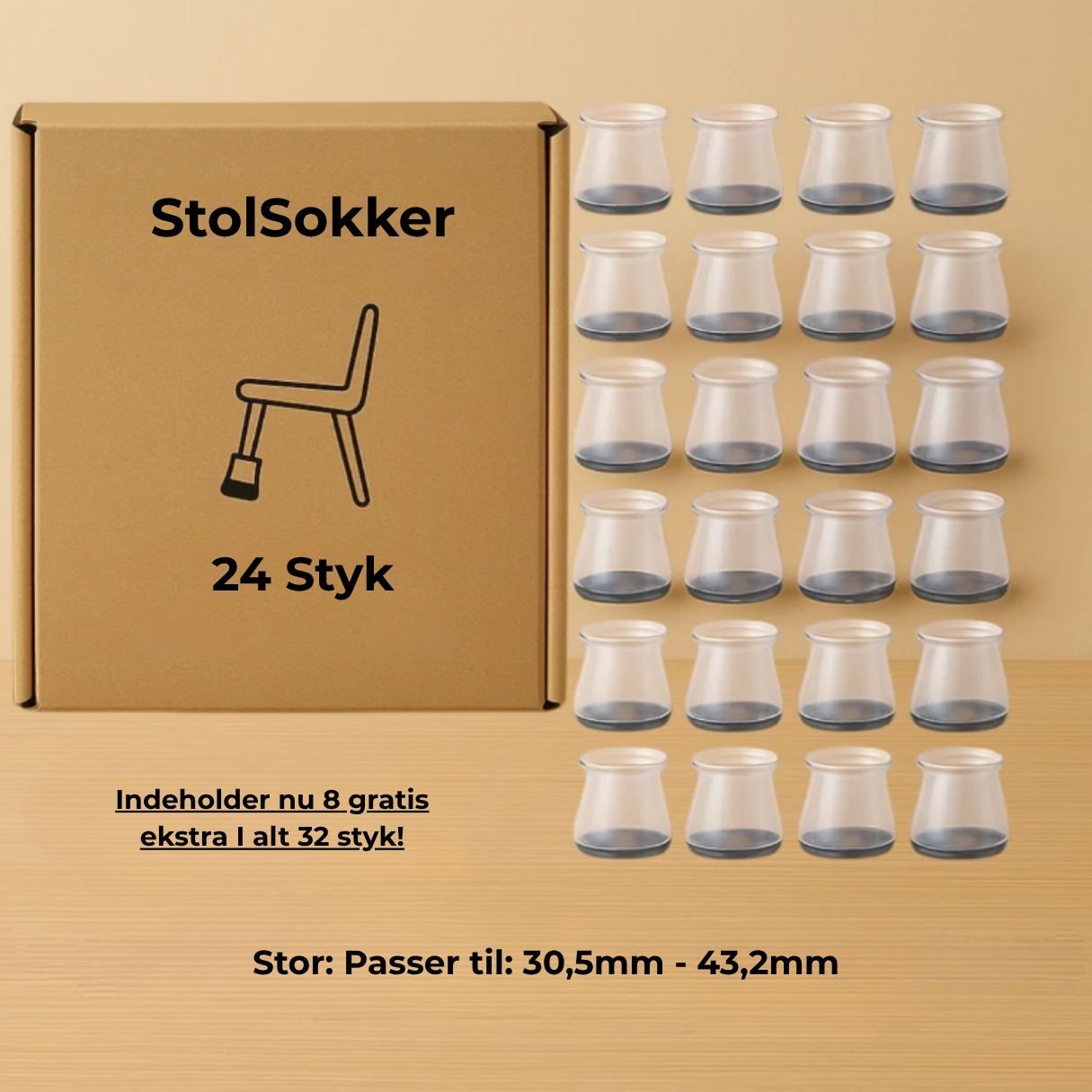 SilentGlide™ – Premium-benbeskyttere til Stole