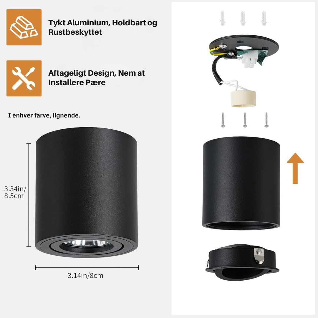 AeroBeam™ – Anti-Blændende Drejelig Loftspotlight