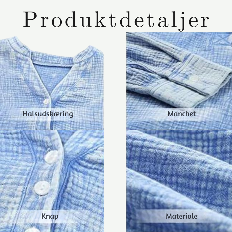 Amanda™ – Letvægtsbluse med Lange ærmer i Gaze