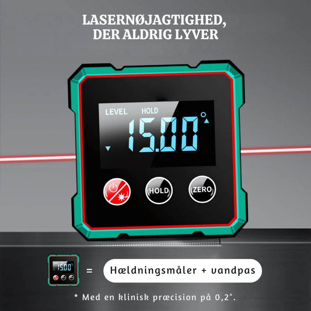 AnglePro™ – Præcisions Digitalt Lomme Inklinometer.
