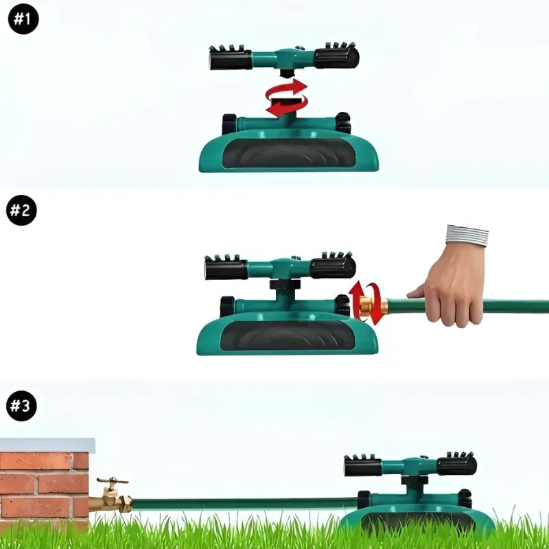 AquaSpin™ – Automatisk 360° Havesprinkler