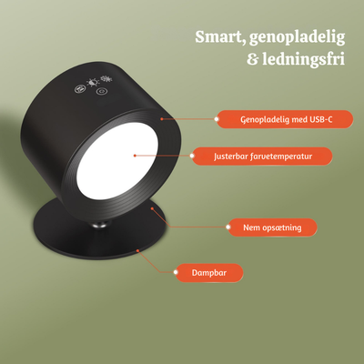 AuraLite™ – Trådløs Magnetisk Spotlampe