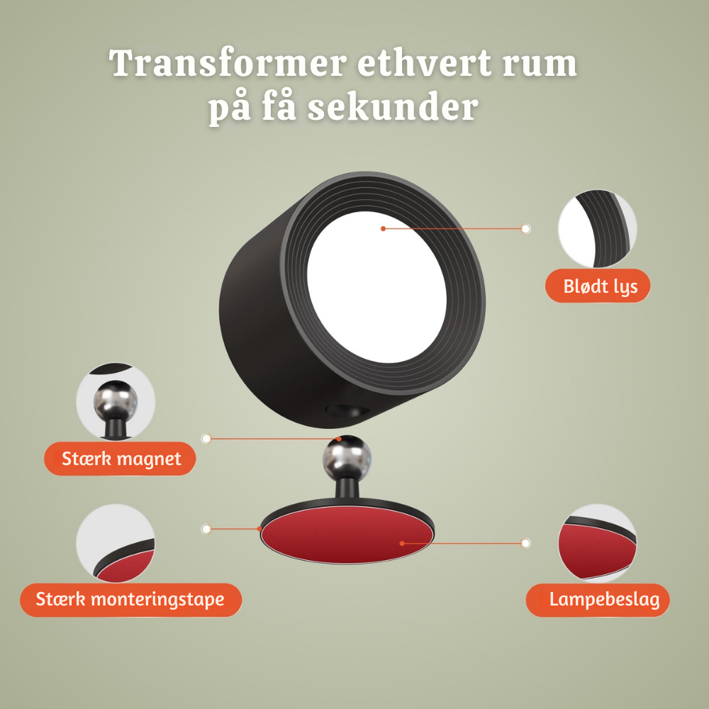AuraLite™ – Trådløs Magnetisk Spotlampe