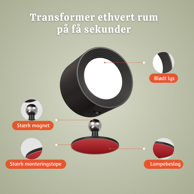 AuraLite™ – Trådløs Magnetisk Spotlampe