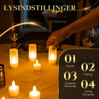 AuraLume™ – Fjernbetjent Genopladeligt LED Lysesæt