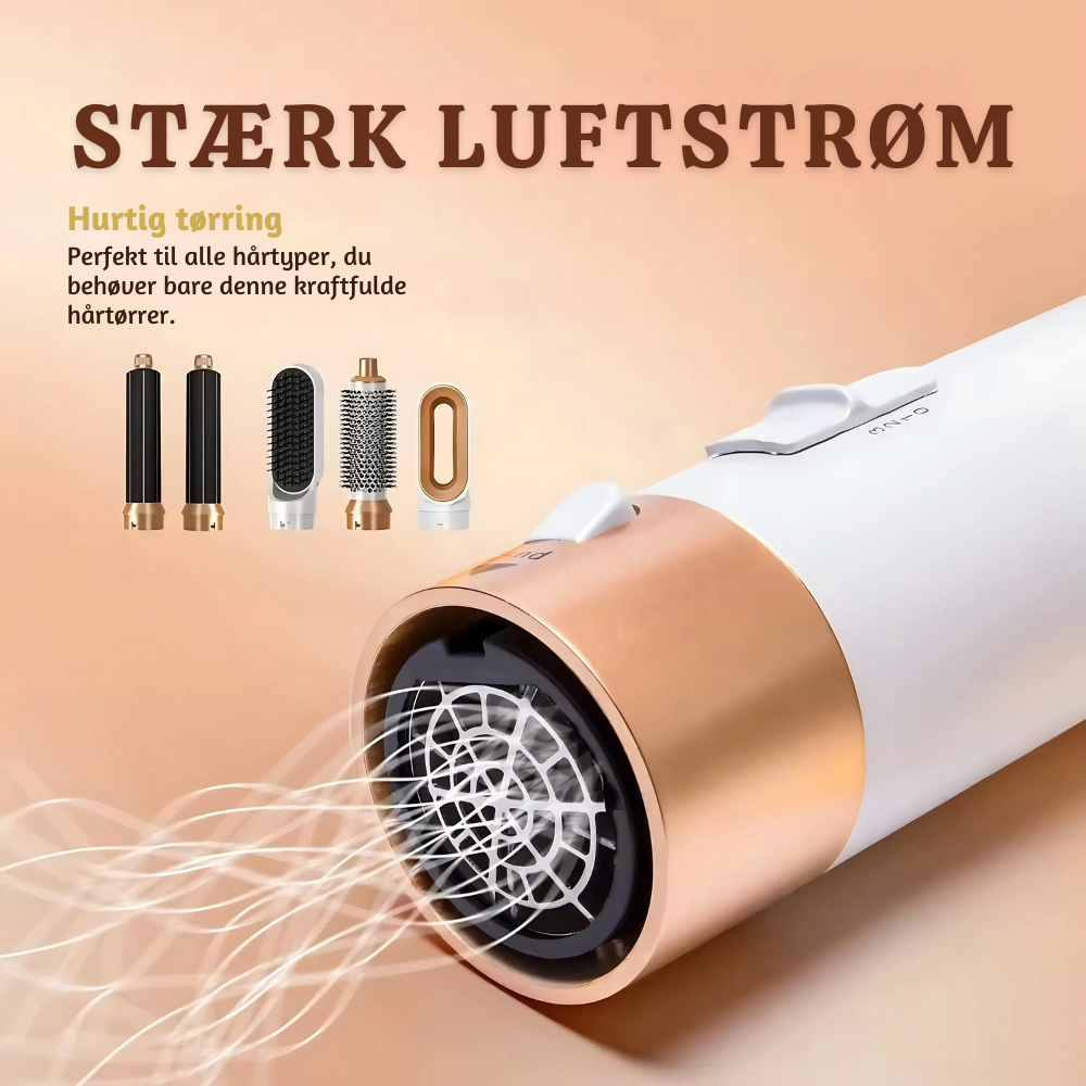 AuriLuxe™ – Professionel 5-i-1 Hårtørrer og Styler
