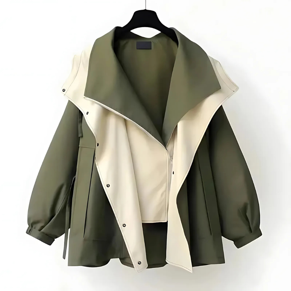 Aveline™ – Tidløs Mellemlang Trenchcoat med Hætte