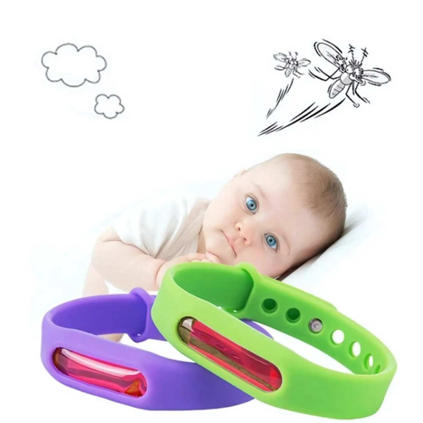 BuzzShield™ - Familiesikkert Myggeafvisende Armbånd