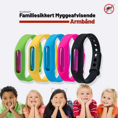 BuzzShield™ - Familiesikkert Myggeafvisende Armbånd