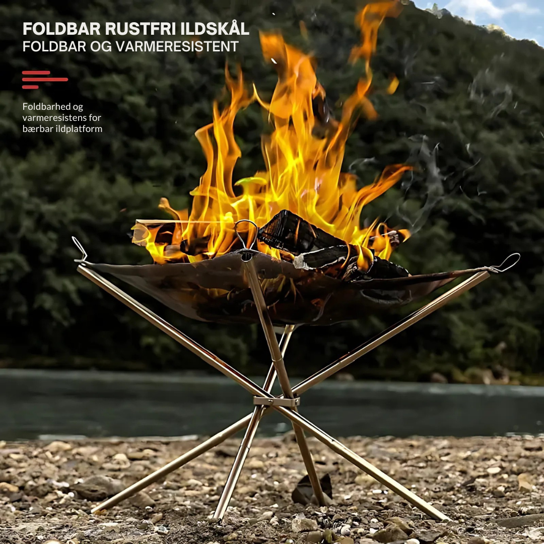 CampFlex™ – Foldbar Rustfri Ildskål